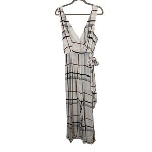 Conditions Apply for Anthropologie Women’s Ameliee Wide Leg Plaid Jumpsuit Sz L